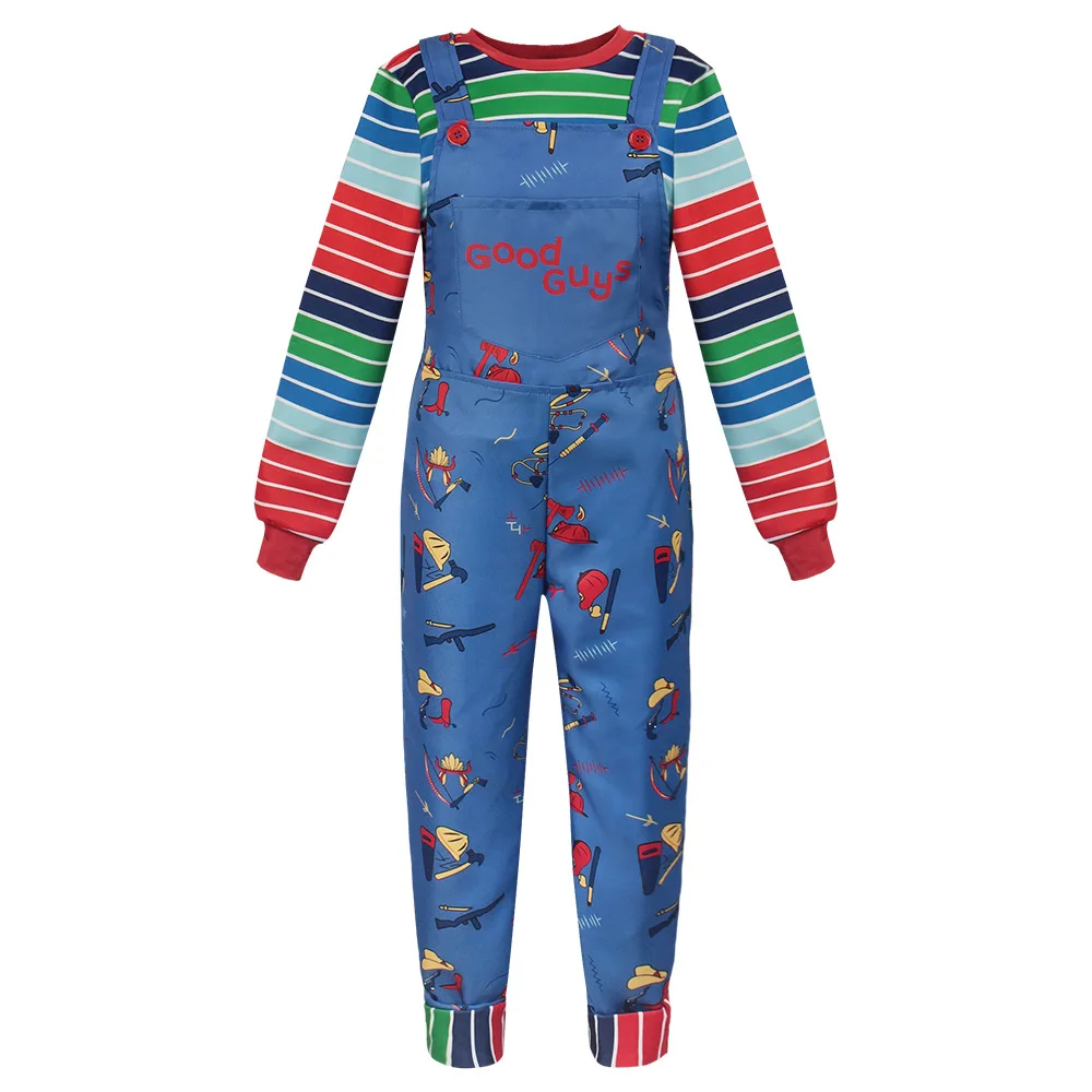 Party Games For Adults And Kids - 2025 Chucky Costume Cosplay Camicia Pantaloni
