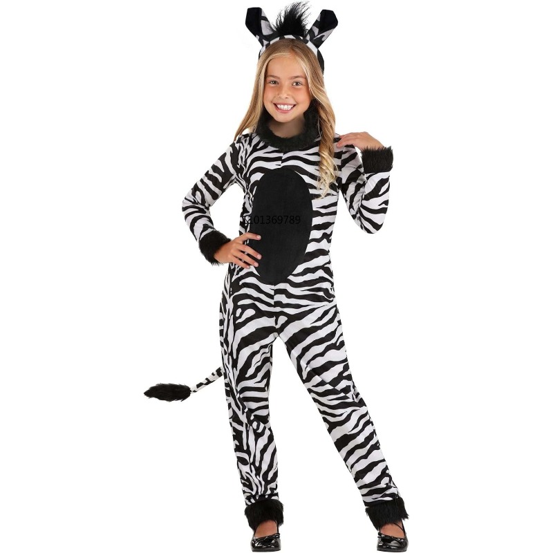 Zoo Party Games - Costume da Zebra per Bambine con